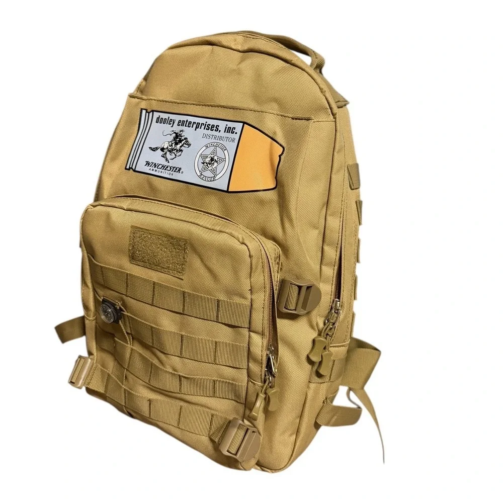 Winchester‎ Tactical Backpack Dooley Enterprises Tan Khaki MOLLE Bag Zip EUC